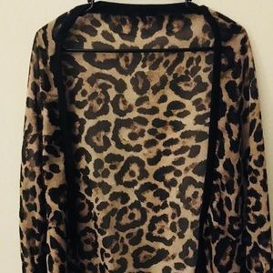 Sheer, cheetah print kimono